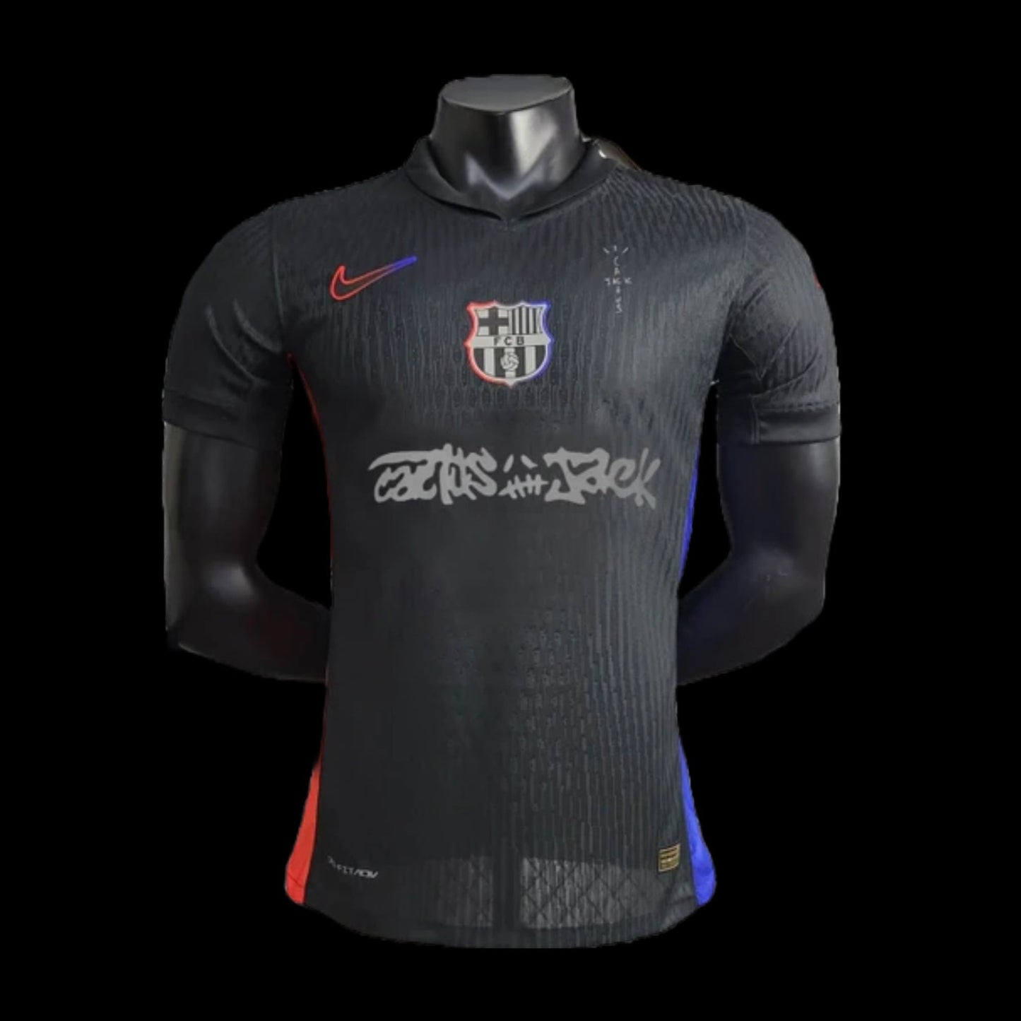 Barcelona TRAVIS SCOTT Away 24/25 Shirt - Mens Player Black