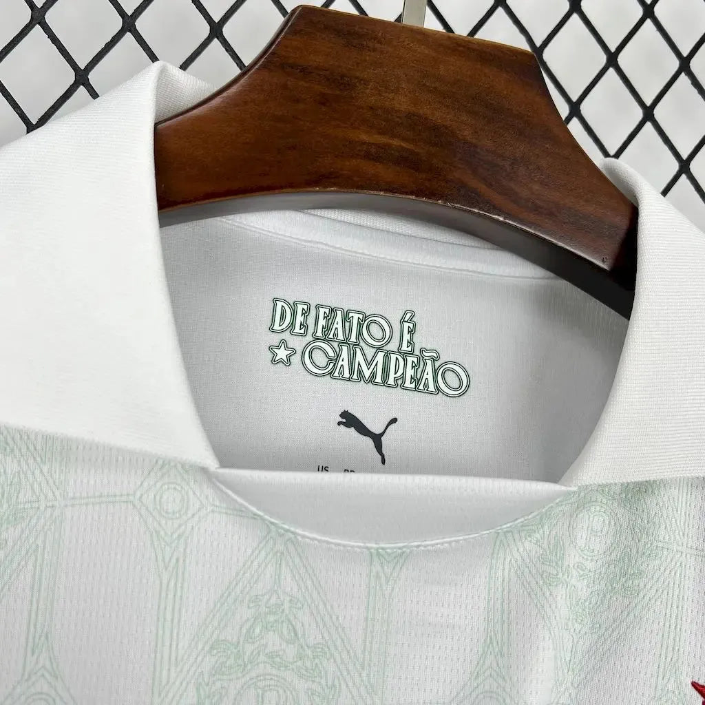 Palmeiras Away Shirt 25/26 - Men's White Fan Shirt + Sponsorships