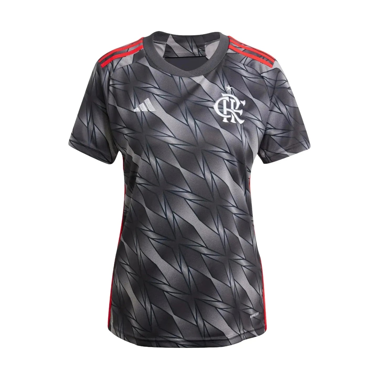 Flamengo Third Away Shirt 24/25 - Women's Fan Shirt Grey + All Sponsorships
