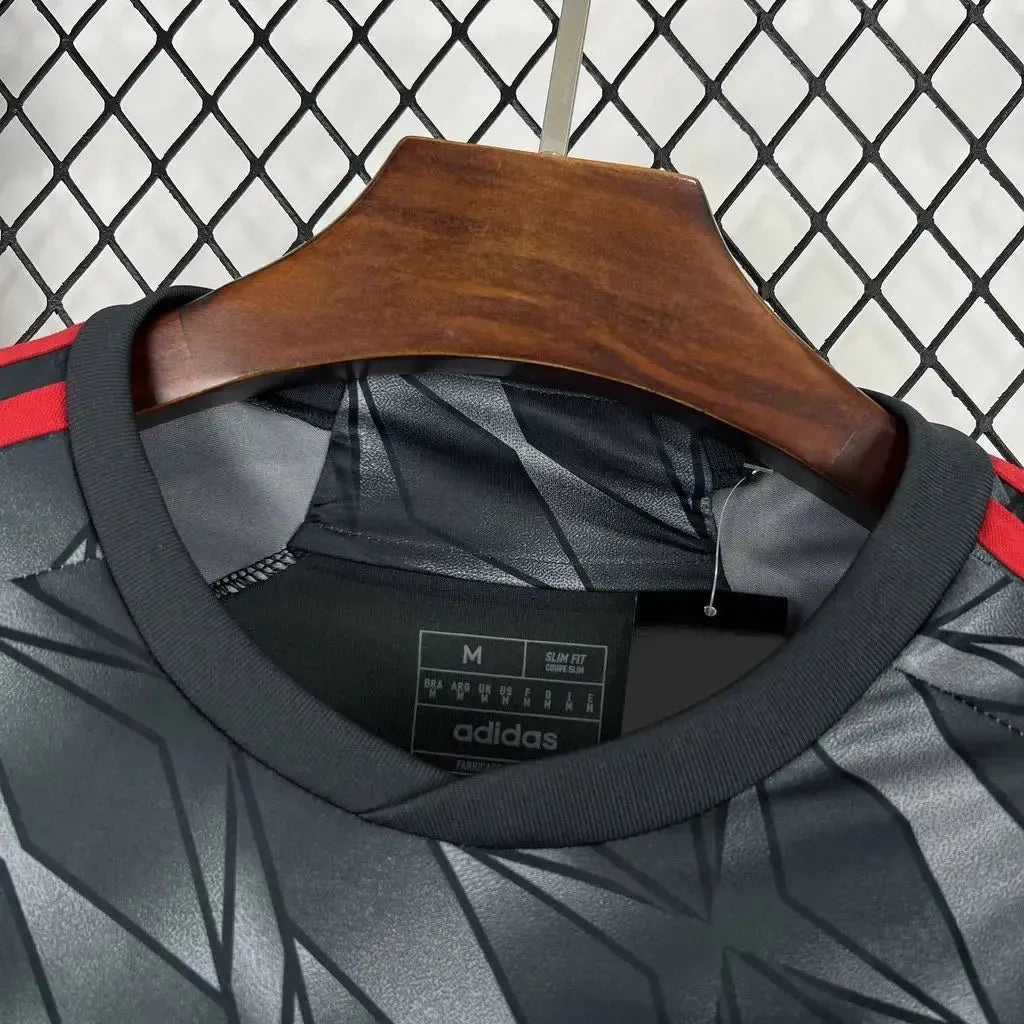Flamengo Third Away Shirt 24/25 - Men's Fan Shirt Grey + All Sponsorships
