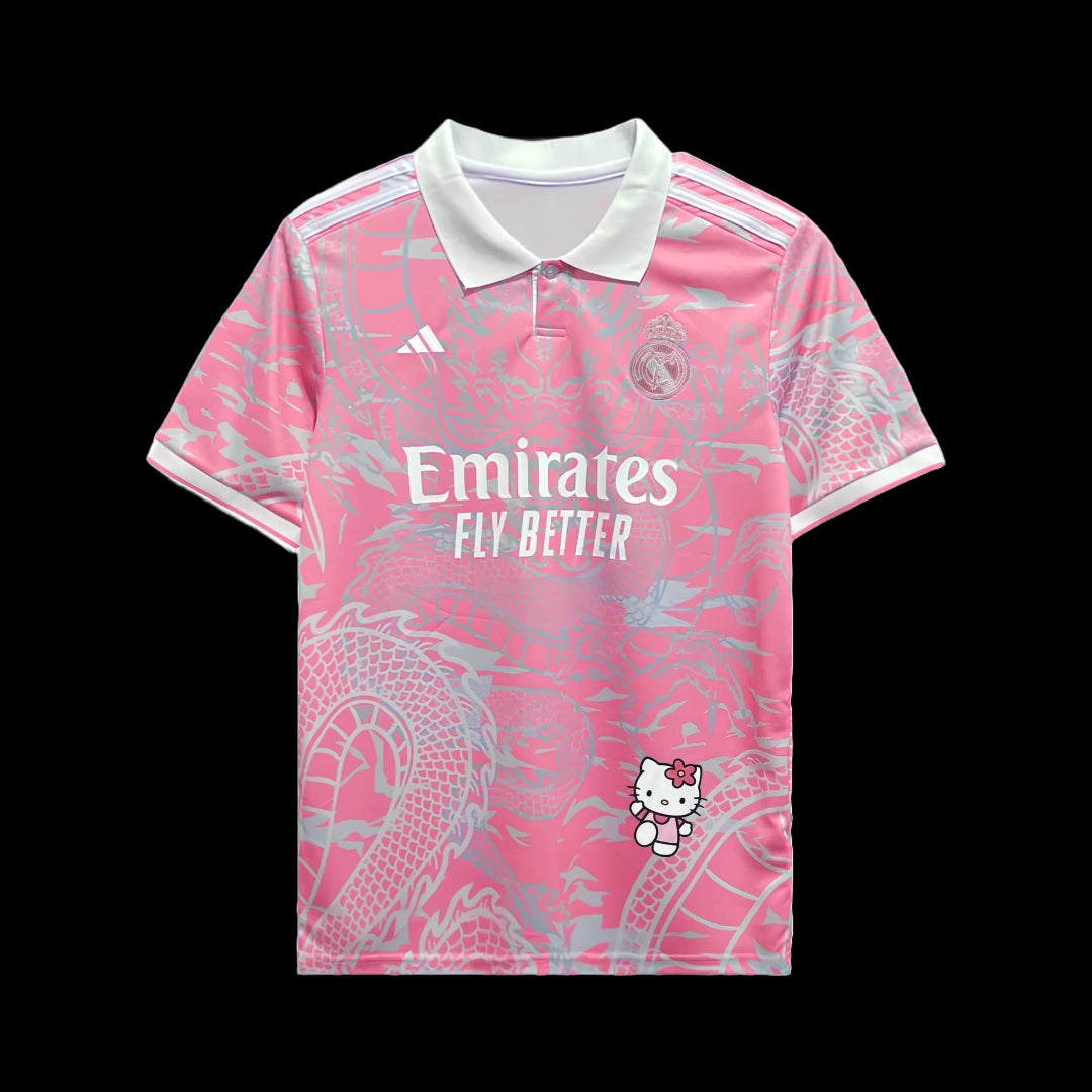 Real Madrid Hello Kitty Chinese Dragon 24/25 Shirt - Men's Fan Pink