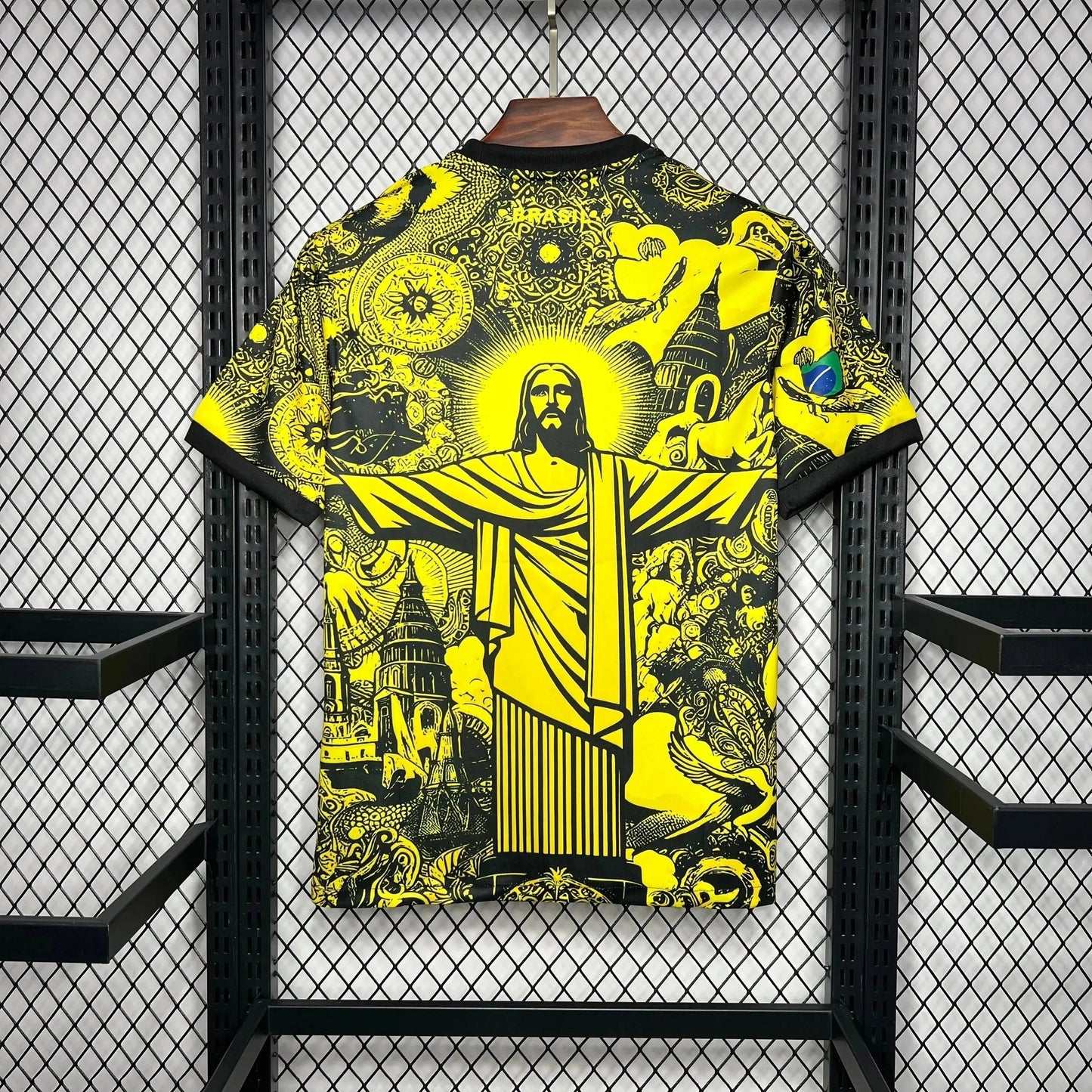Brazil Special Edition Christ the Redeemer Shirt - Men's Fan Yellow