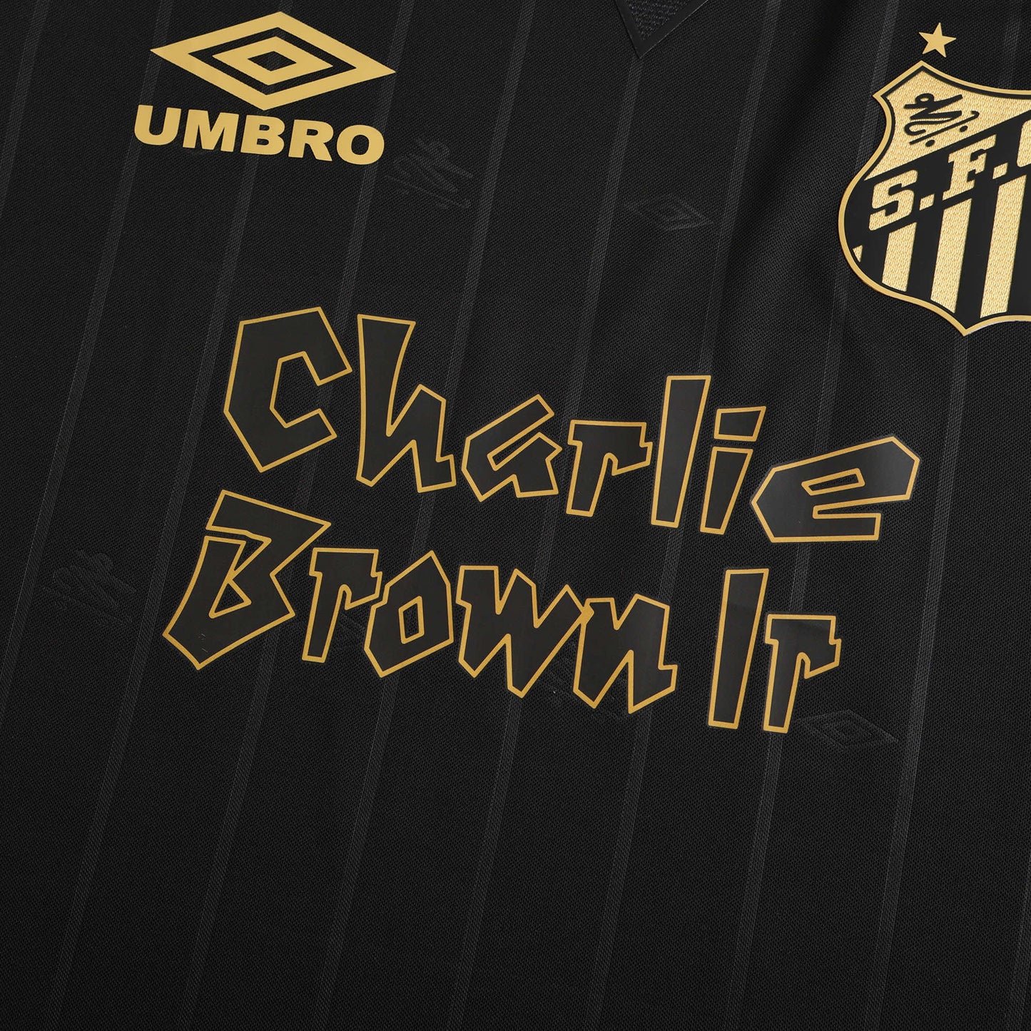 Santista Charlie Brown Jr 24/25 Shirt - Men's Black and Yellow Oversized Fan Shirt