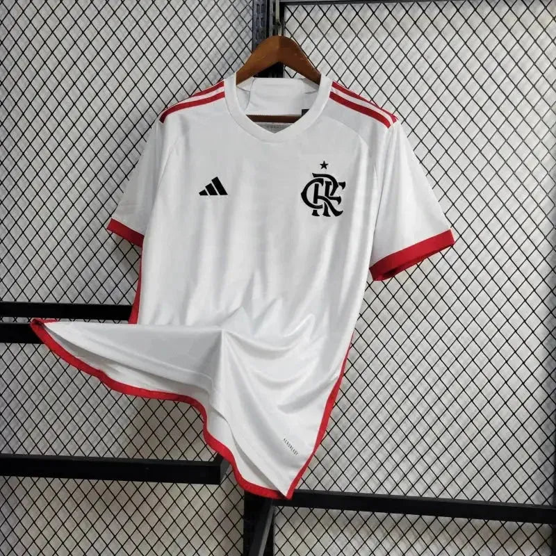 Flamengo Away Shirt 24/25 - Men's White Fan Shirt + All Sponsorships