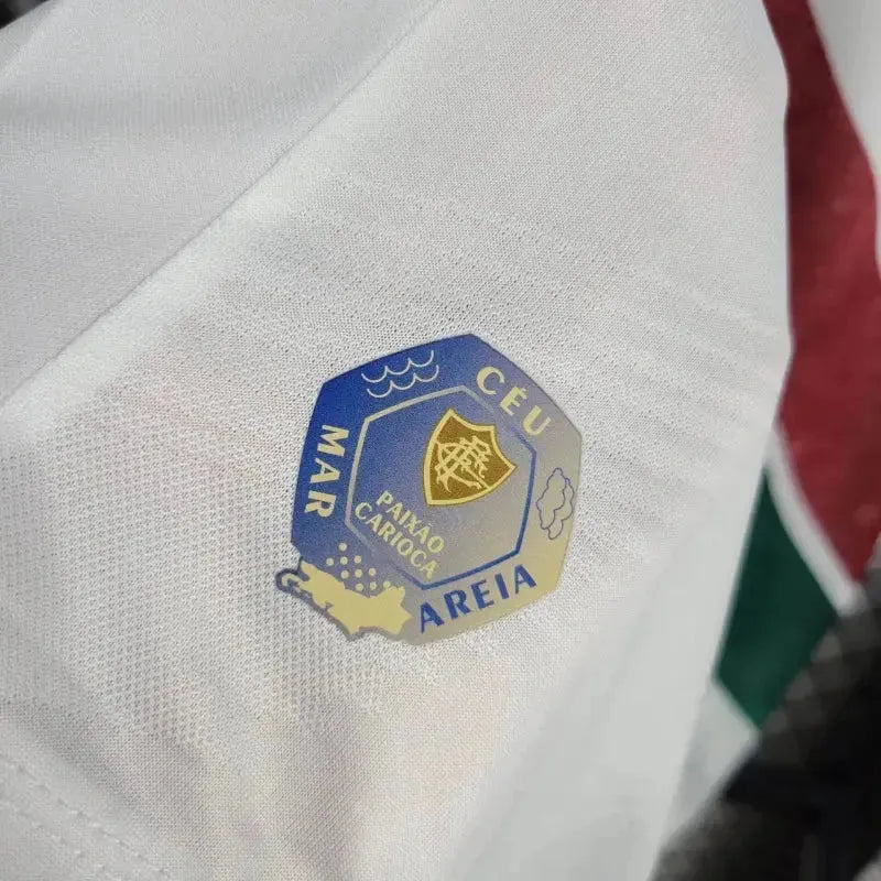 Fluminense Away 24/25 Shirt - Men's White Fan Shirt + Libertadores Patches + Sponsorships
