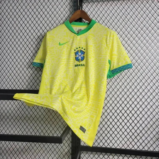 Brazil Home Shirt 24/25 - Men's Fan Yellow