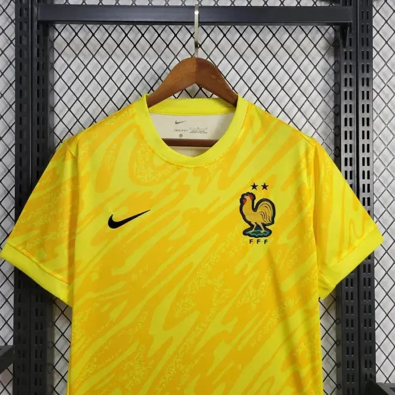 France Goalkeeper Shirt 24/25 - Men's Fan Yellow