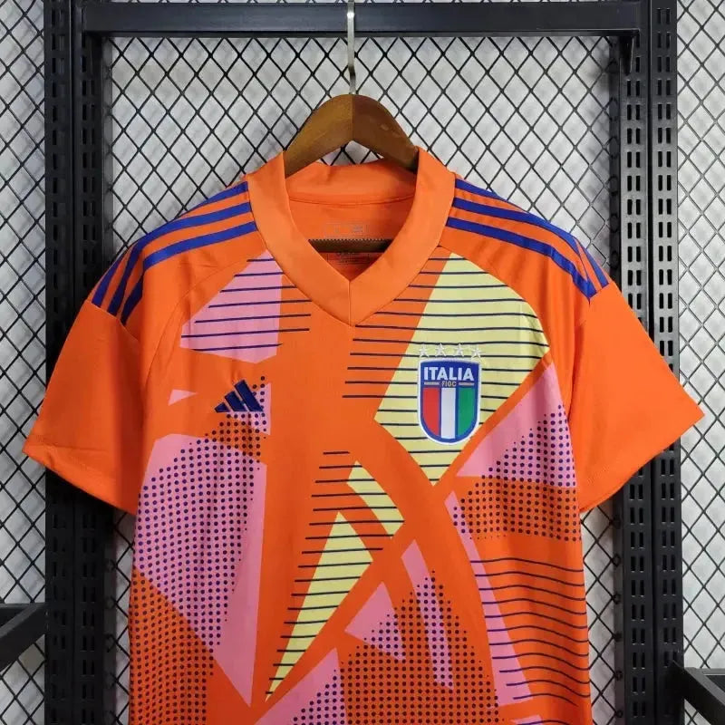 Italy Goalkeeper Shirt 24/25 - Men's Fan Orange