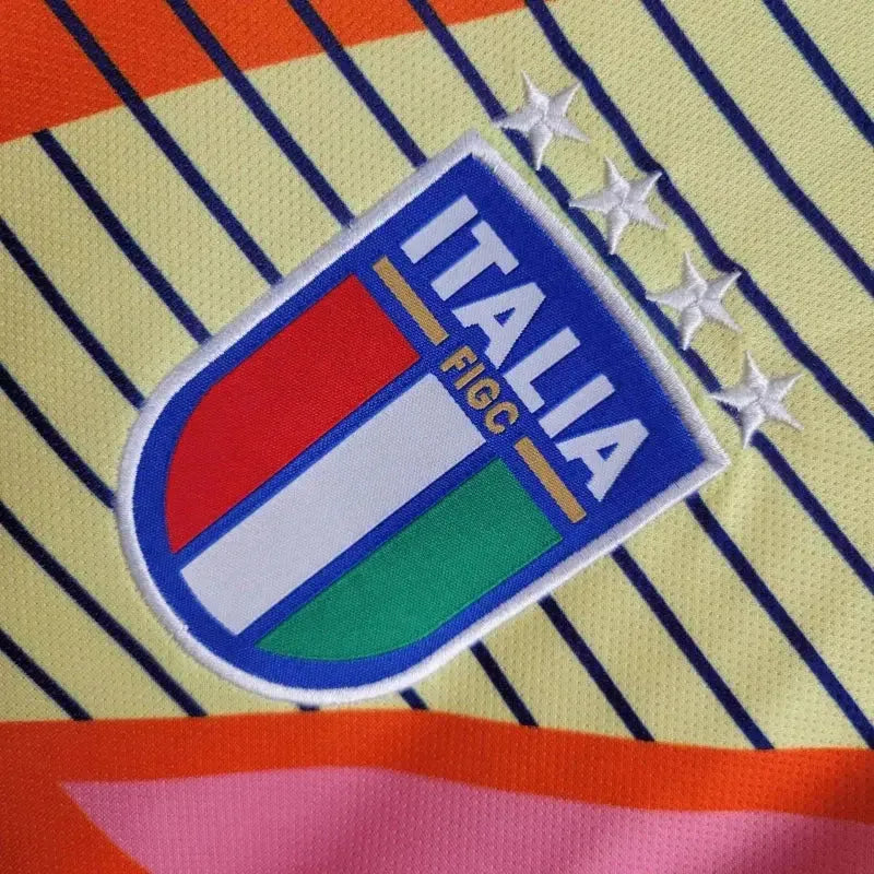 Italy Goalkeeper Shirt 24/25 - Men's Fan Orange