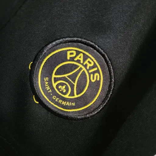 PSG Away V 23/24 Shirt - Black and Yellow Kids Fan Shirt
