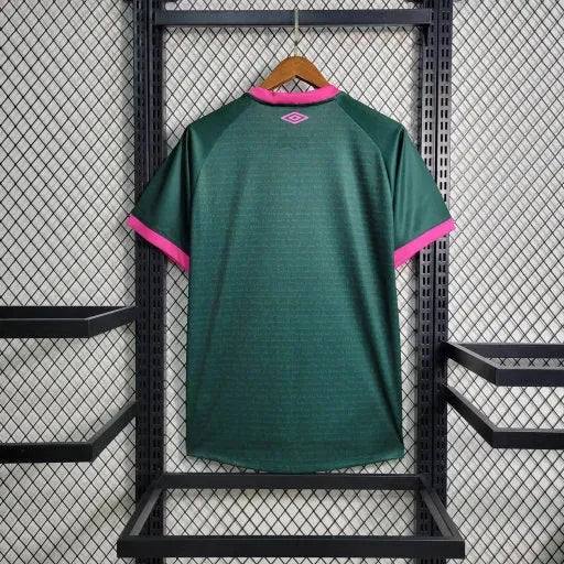Fluminense Away II Shirt 23/24 - Men's Green and Pink Fan Shirt + Libertadores Patches