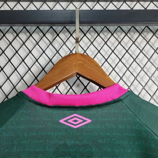Fluminense Away II Shirt 23/24 - Men's Green and Pink Fan Shirt + Libertadores Patches