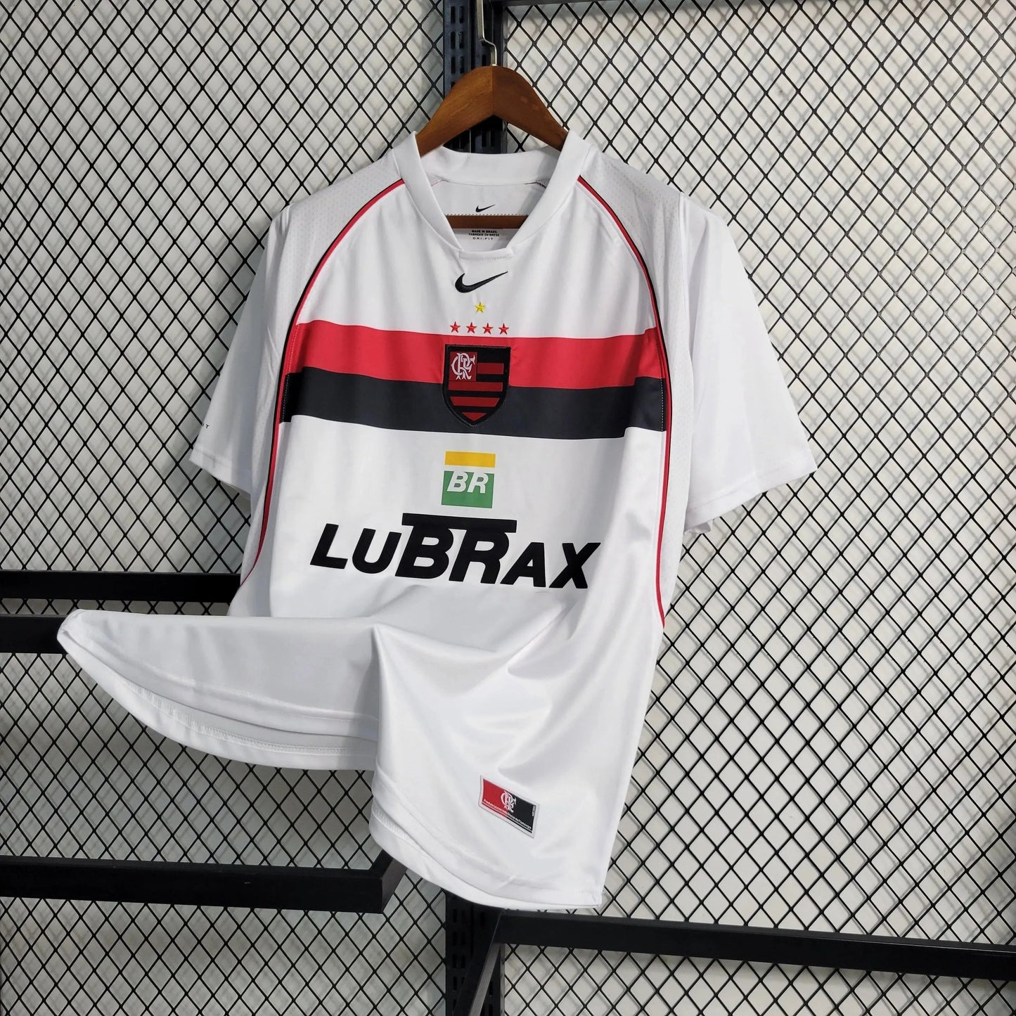 Flamengo Retro Away Shirt 2002 - Men's White Fan Shirt LUBRAX