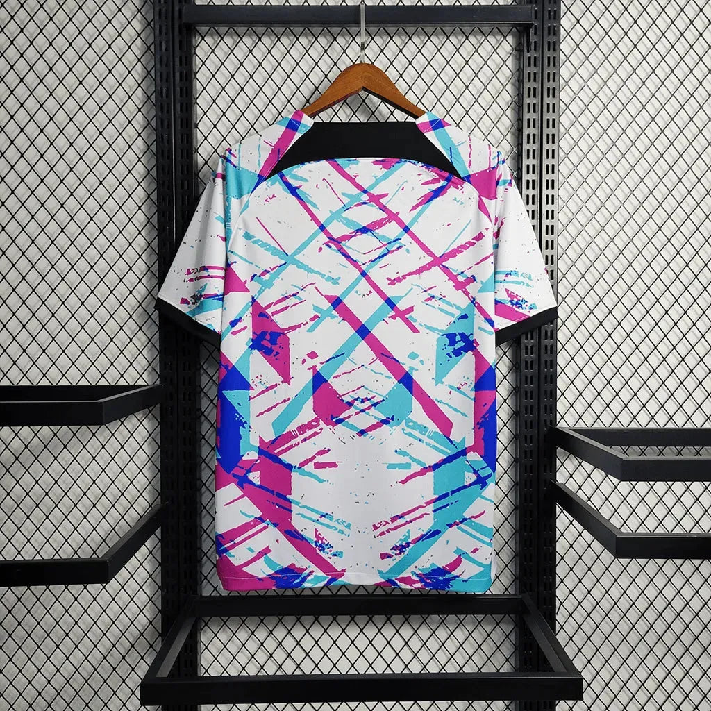 Barcelona Training Jersey 23/24 - Men's Fan Shirt White and Pink