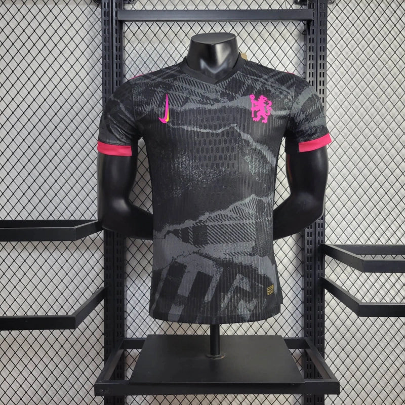 Chelsea Third Away Shirt 24/25 - Mens Player Black & Pink