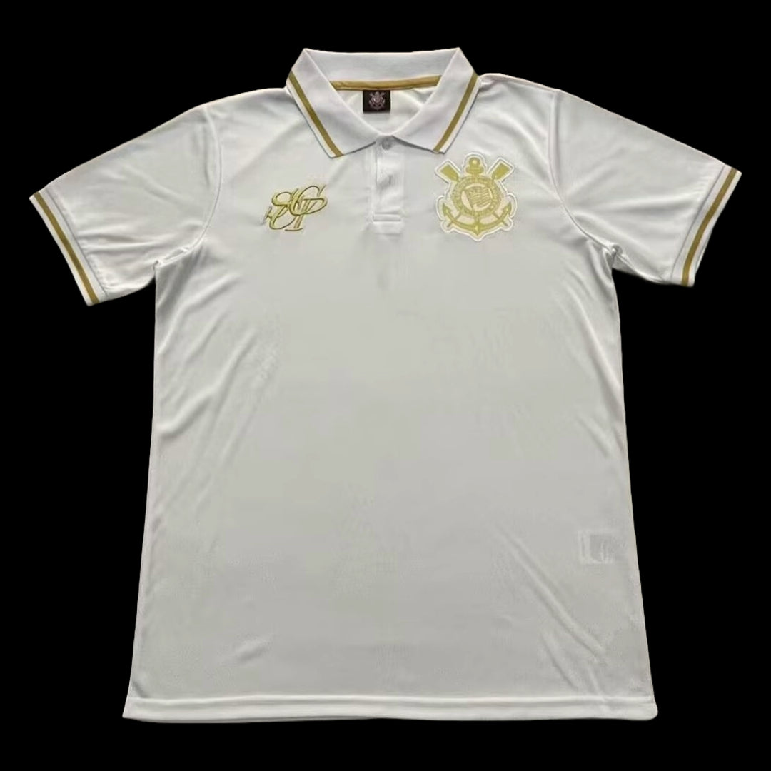 Timão Polo Shirt - Men's Fan White and Gold