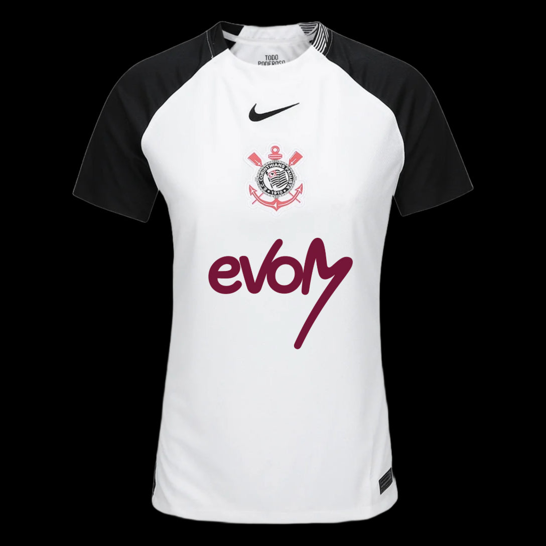 Timão x Veigh (EVOM) Home Shirt 25/26 - Women's White Fan Shirt