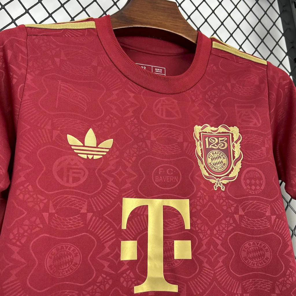 Bayern Munich 125 Years 25/26 Shirt - Red Children's Fan Shirt