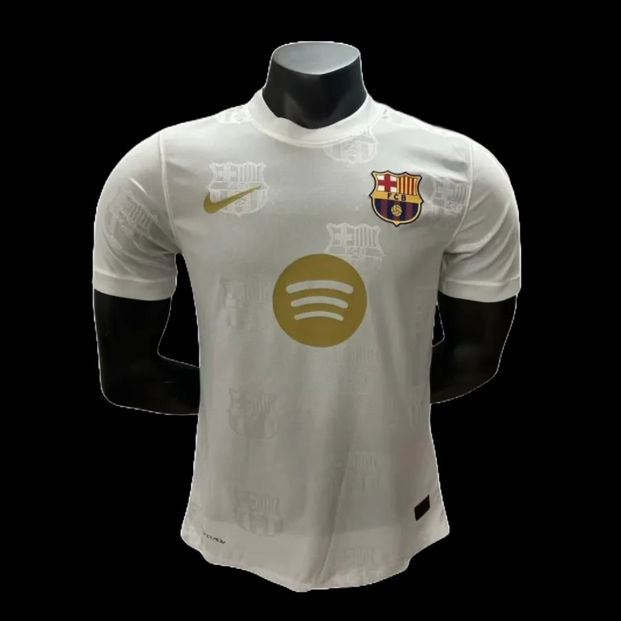 Barcelona Special Edition 25/26 Shirt - Men's Player White and Gold