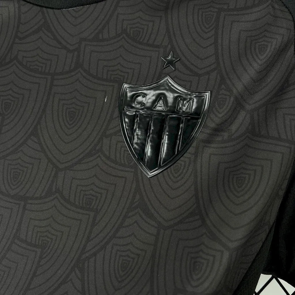 Atlético Mineiro All Black 25/26 Shirt - Men's Black Reflective Fan Shirt