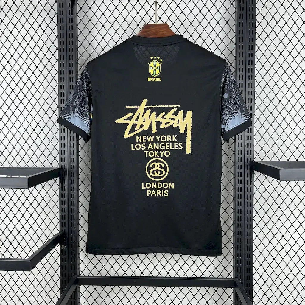 Brazil x STUSSY Christ the Redeemer Shirt - Men's Black Fan Shirt
