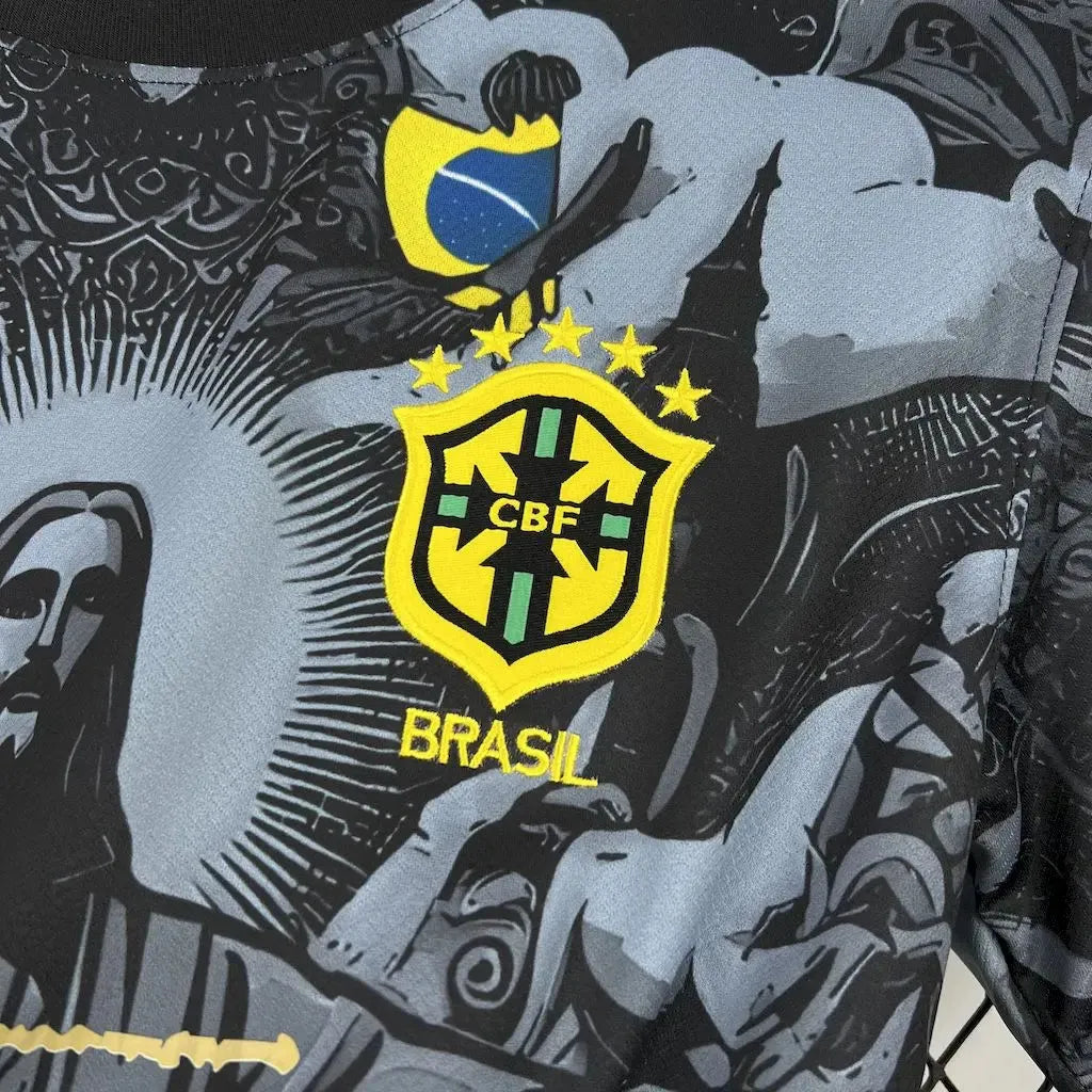 Brazil x STUSSY Christ the Redeemer Shirt - Men's Black Fan Shirt