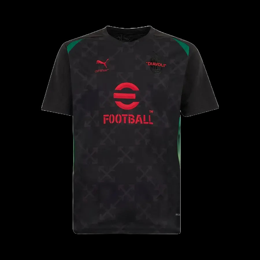 AC Milan x Off-White™ Pre-Match 25/26 Men's Fan Shirt - Black