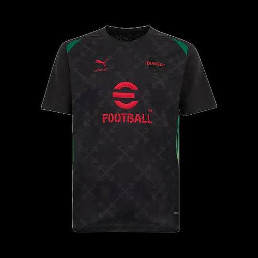 AC Milan x Off-White™ Pre-Match 25/26 Men's Fan Shirt - Black