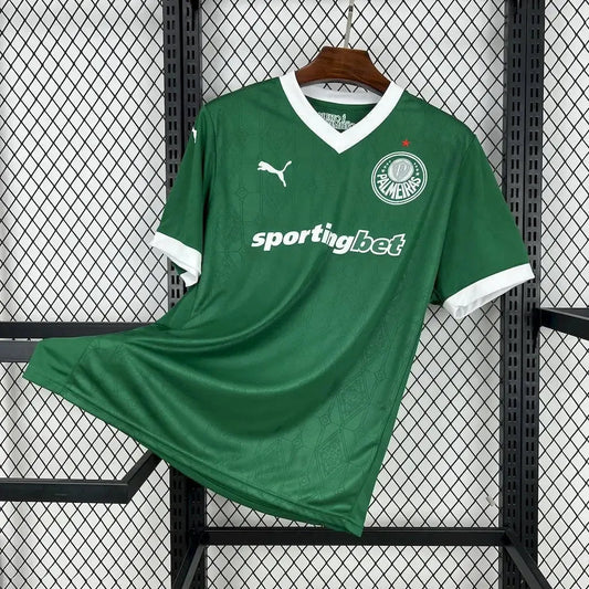 Palmeiras Home Shirt 25/26 - Men's Green Fan Shirt + Sponsorships