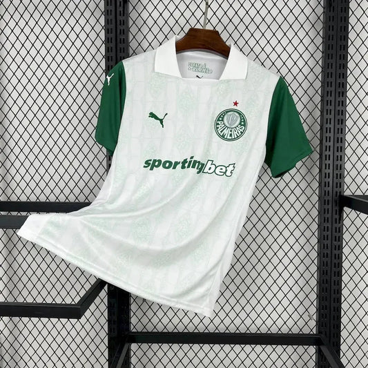 Palmeiras Away Shirt 25/26 - Men's White Fan Shirt + Sponsorships
