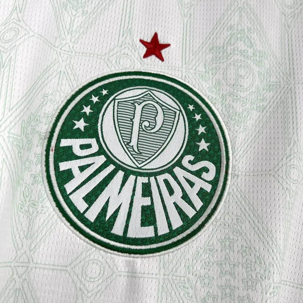 Palmeiras Away Shirt 25/26 - Men's White Fan Shirt + Sponsorships