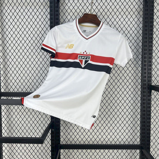 Sao Paulo Home Shirt 25/26 - Women's White Fan Shirt