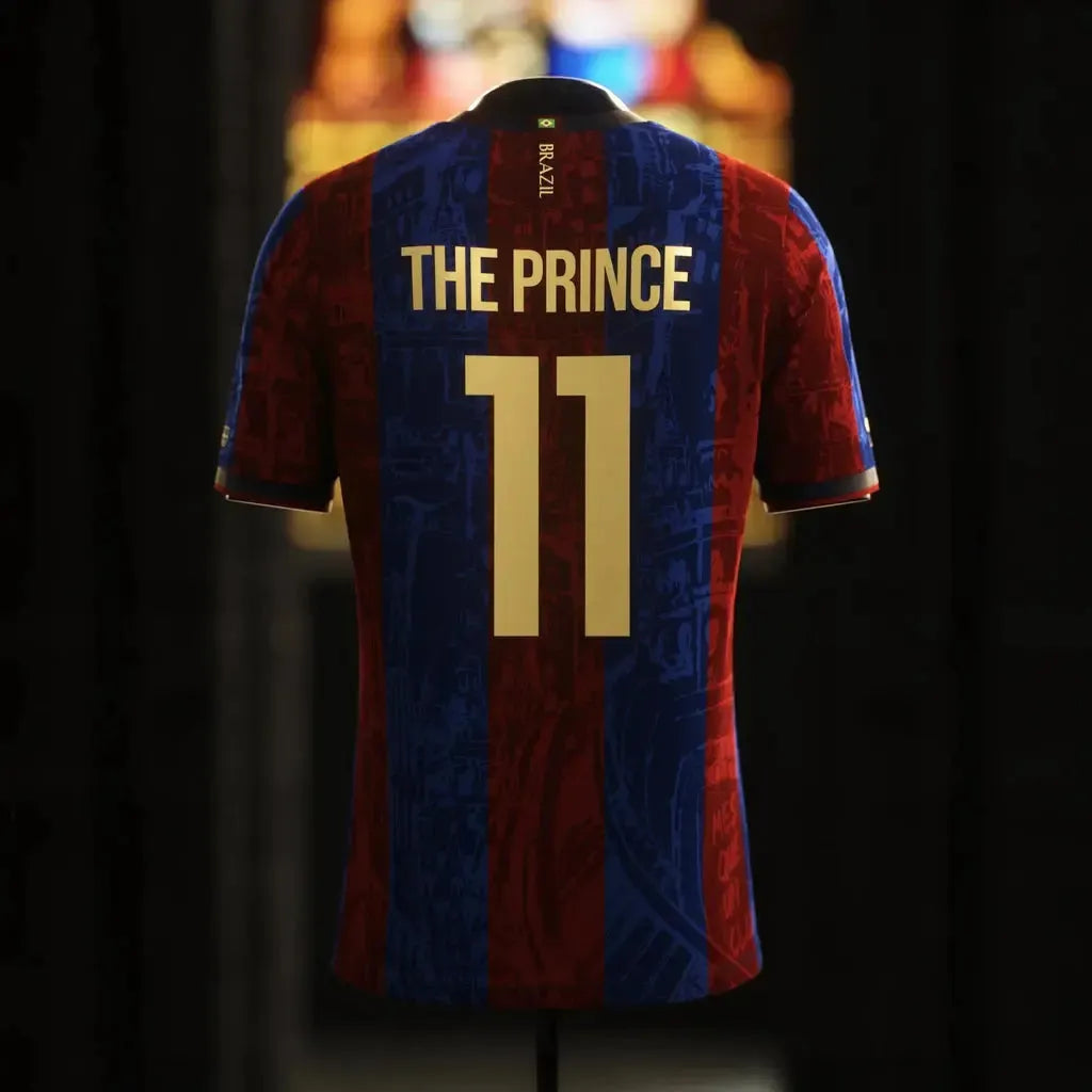 Barcelona The Prince Grená Shirt - Men's Comma Football Fan Shirt