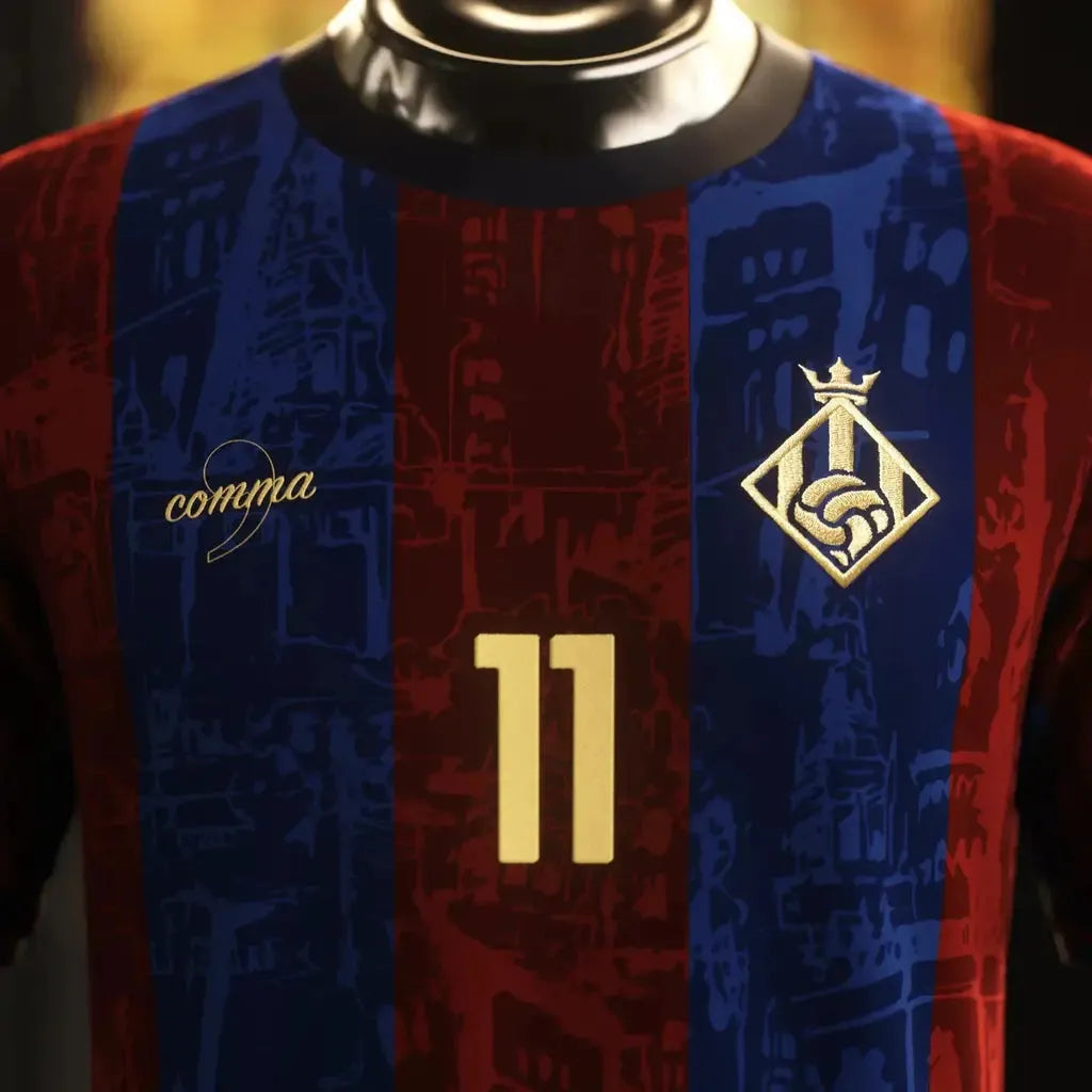 Barcelona The Prince Grená Shirt - Men's Comma Football Fan Shirt