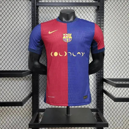 Barcelona COLDPLAY Home 24/25 Shirt - Men's Player Blue and Red