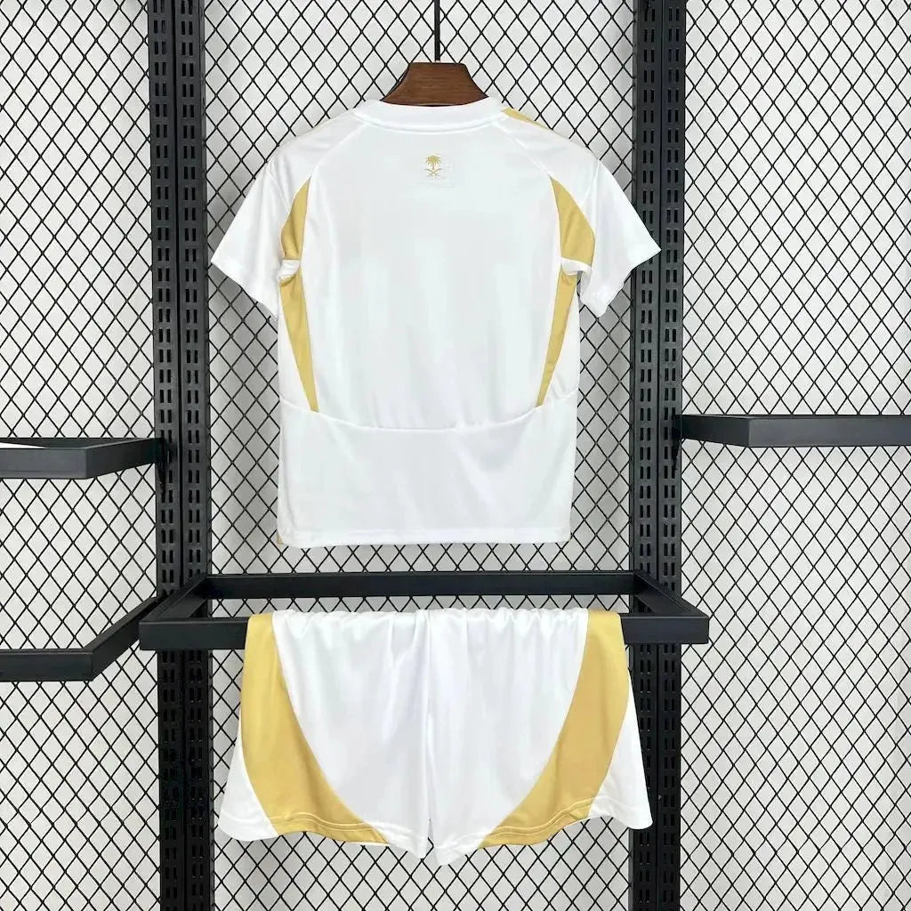 Al-Nassr Third Away Shirt 24/25 - Kids Fan White and Gold