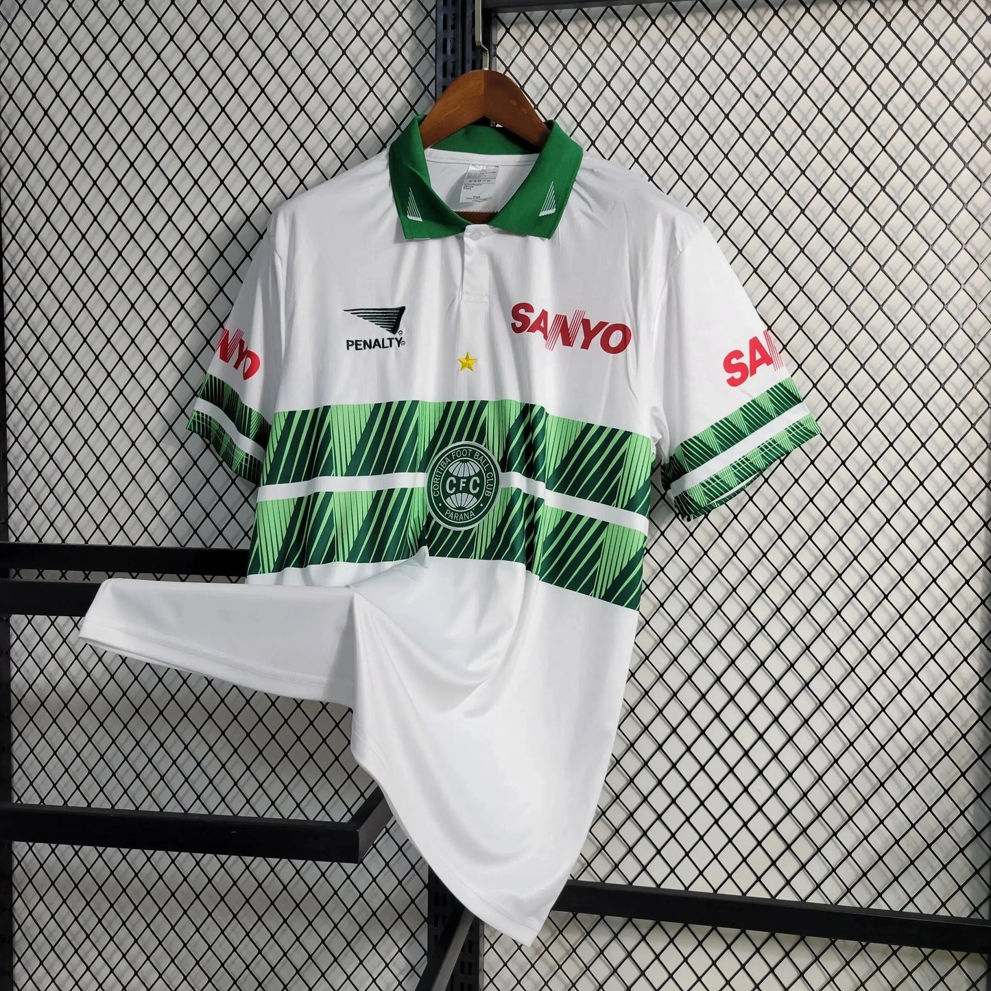 Coritiba Retro 1997/98 Shirt - Men's White and Green Fan Shirt