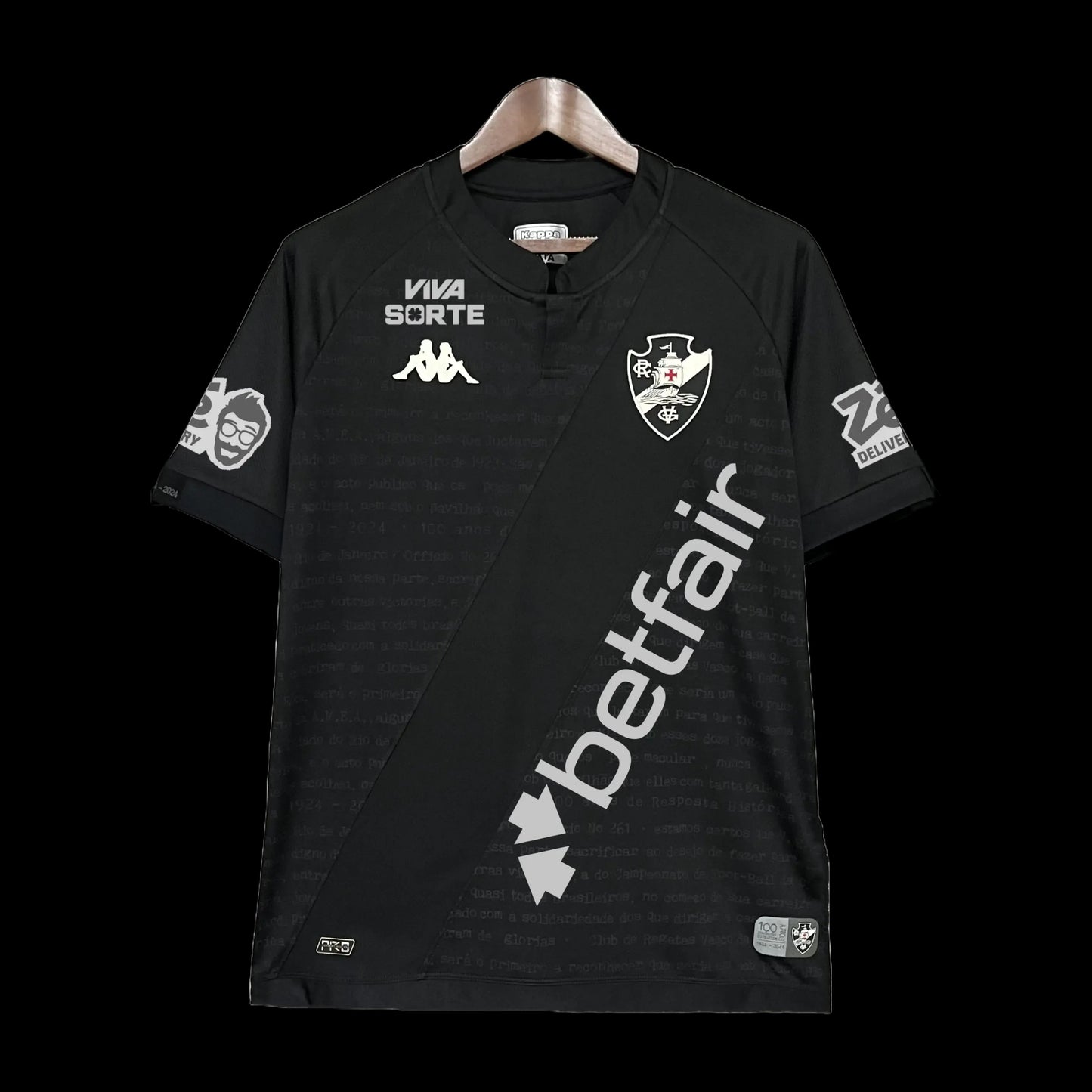 Vasco Goalkeeper Shirt 24/25 - Men's Fan Black + Sponsorships