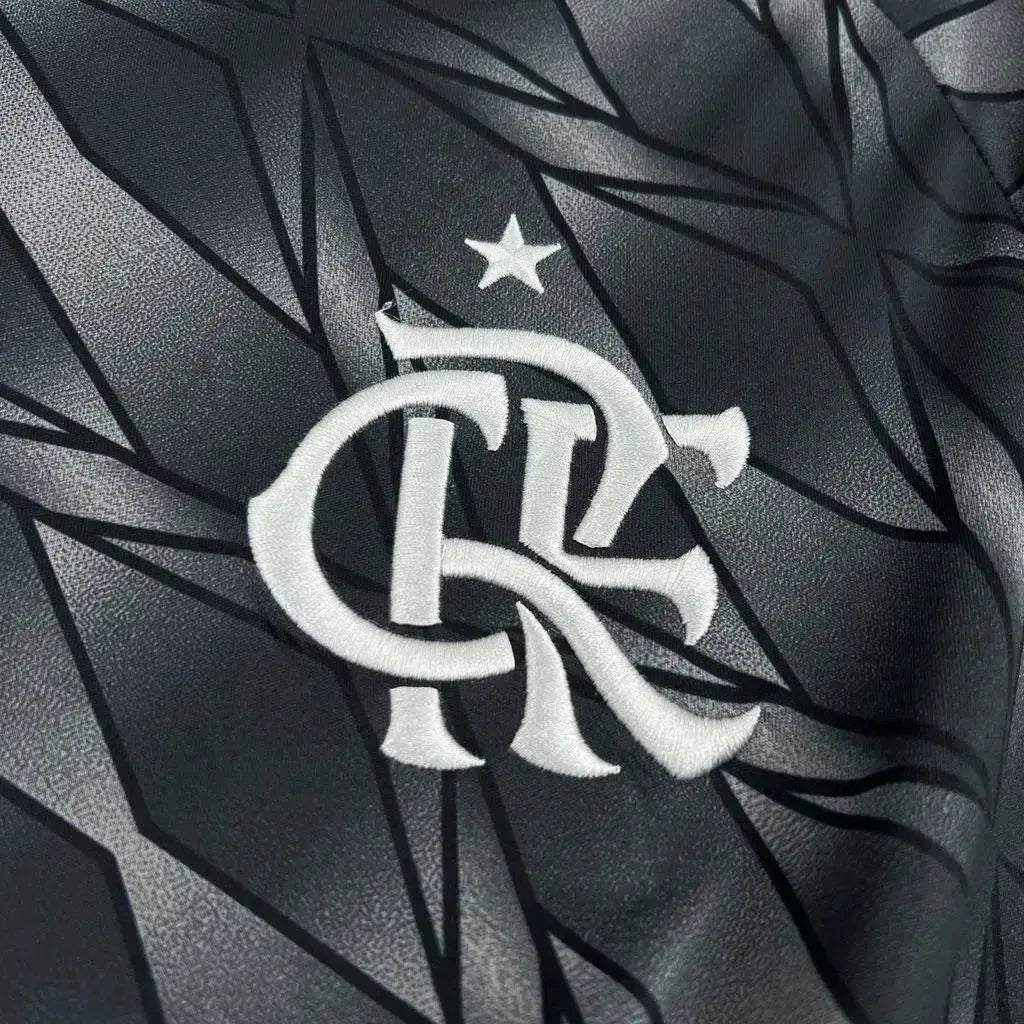 Flamengo Third Away Shirt 24/25 - Men's Fan Shirt Grey + All Sponsorships