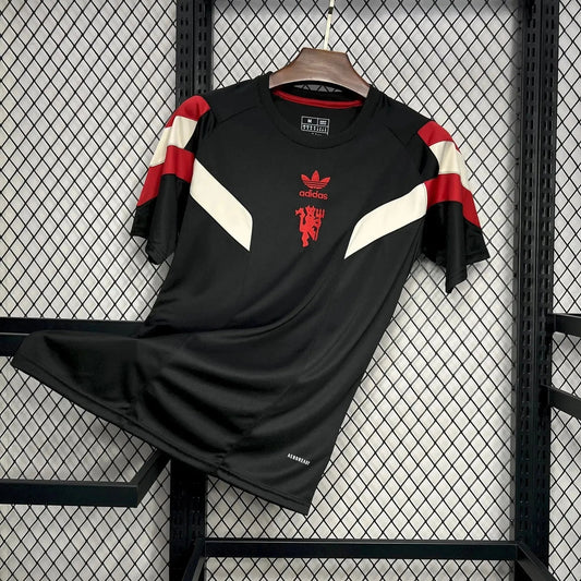 Manchester United 24/25 Men's Fan Shirt - Black and Red