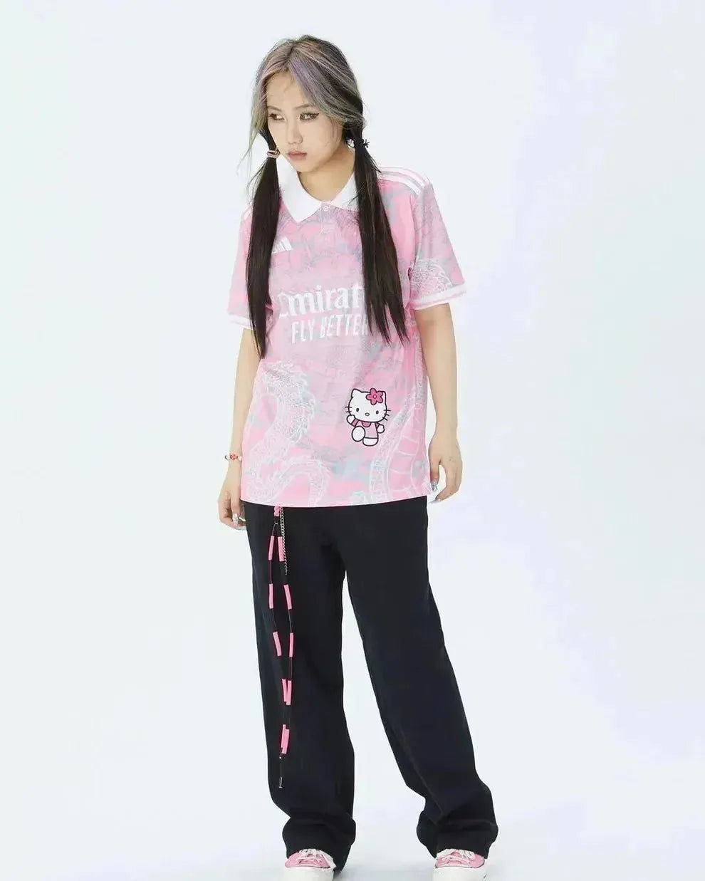 Real Madrid Hello Kitty Chinese Dragon 24/25 Shirt - Men's Fan Pink