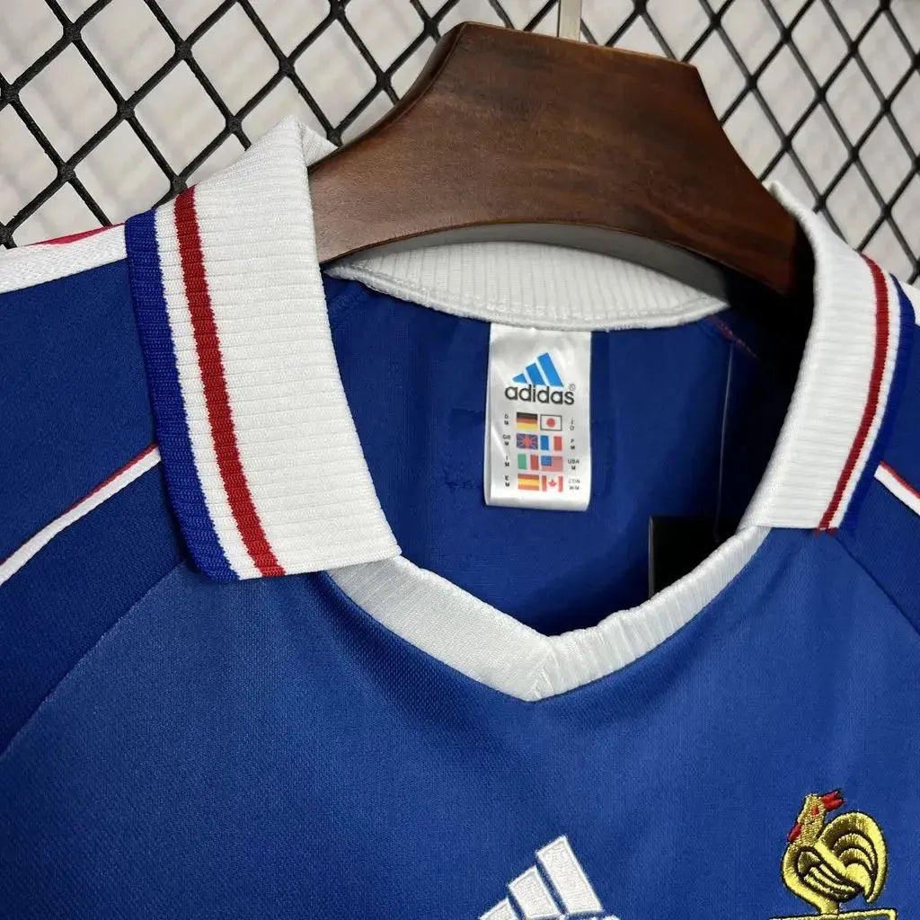 France Retro Home Shirt 1998 - Men's Fan Shirt Blue