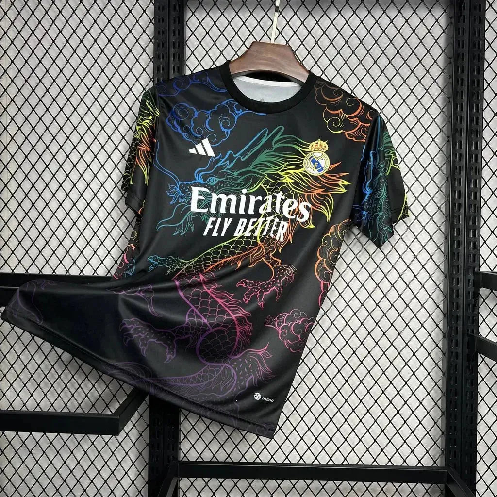 Real Madrid Chinese Dragon 24/25 Shirt - Men's Fan Black Colored