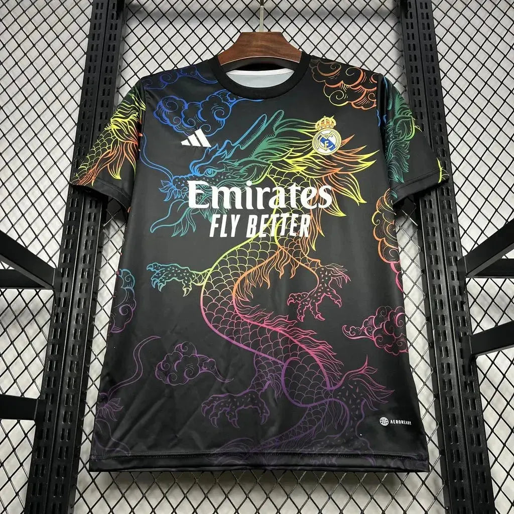 Real Madrid Chinese Dragon 24/25 Shirt - Men's Fan Black Colored