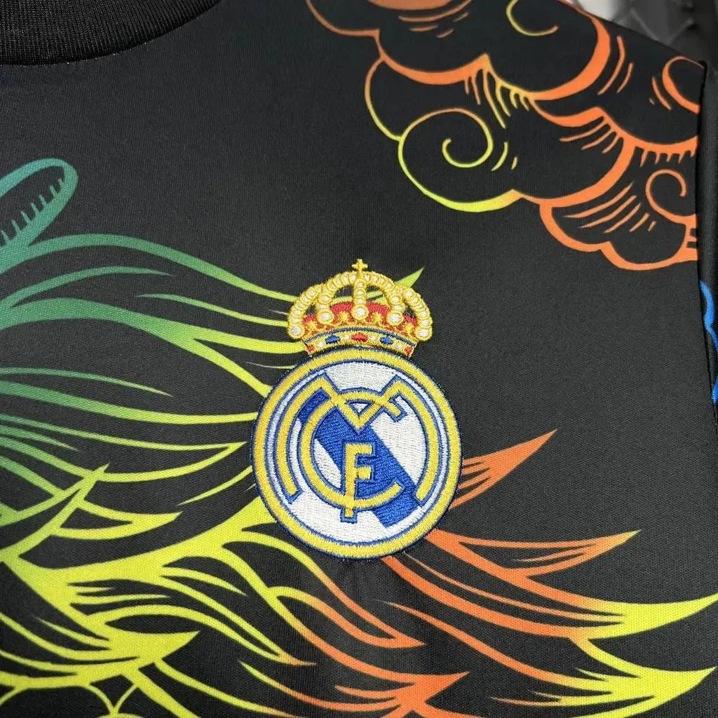 Real Madrid Chinese Dragon 24/25 Shirt - Men's Fan Black Colored