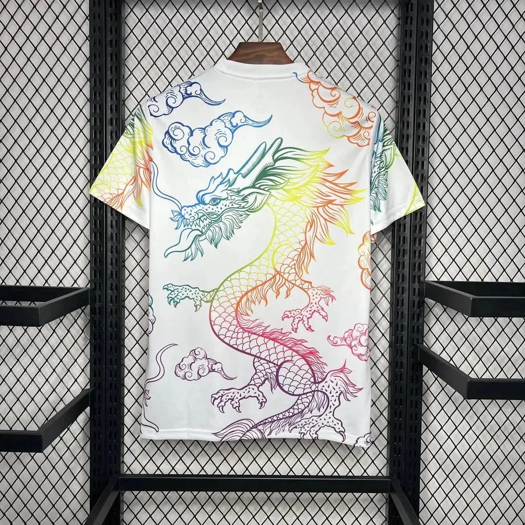 Real Madrid Chinese Dragon 24/25 Shirt - Men's Fan White Colorful