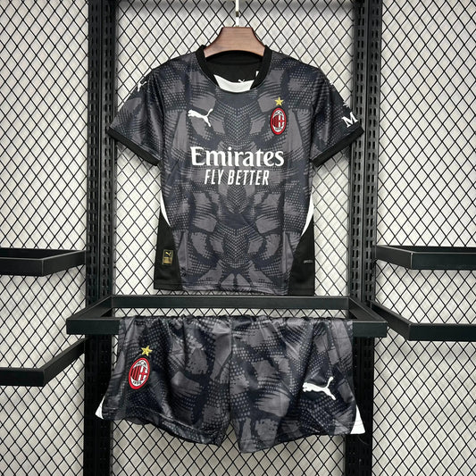 AC Milan Goalkeeper Shirt 24/25 - Kids Fan Shirt Black