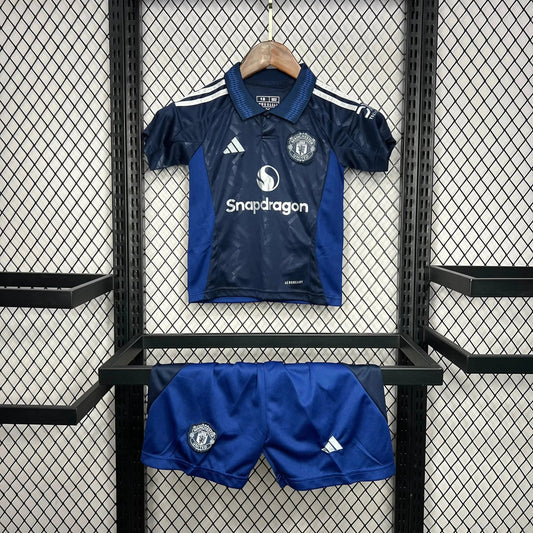 Manchester United Away Shirt 24/25 - Kids Fan Blue