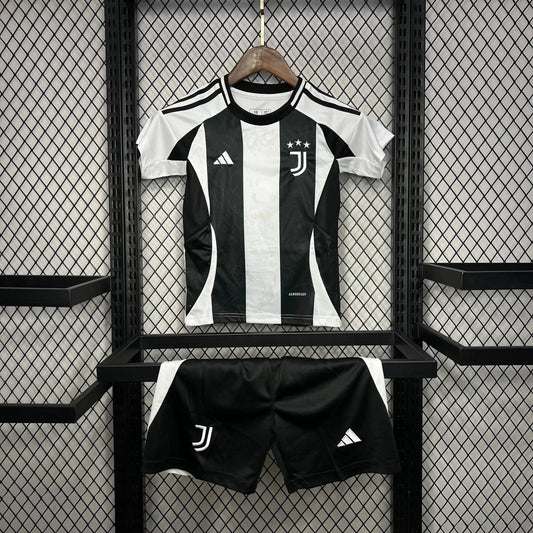 Juventus Home Shirt 24/25 - Kids Fan Shirt Black and White