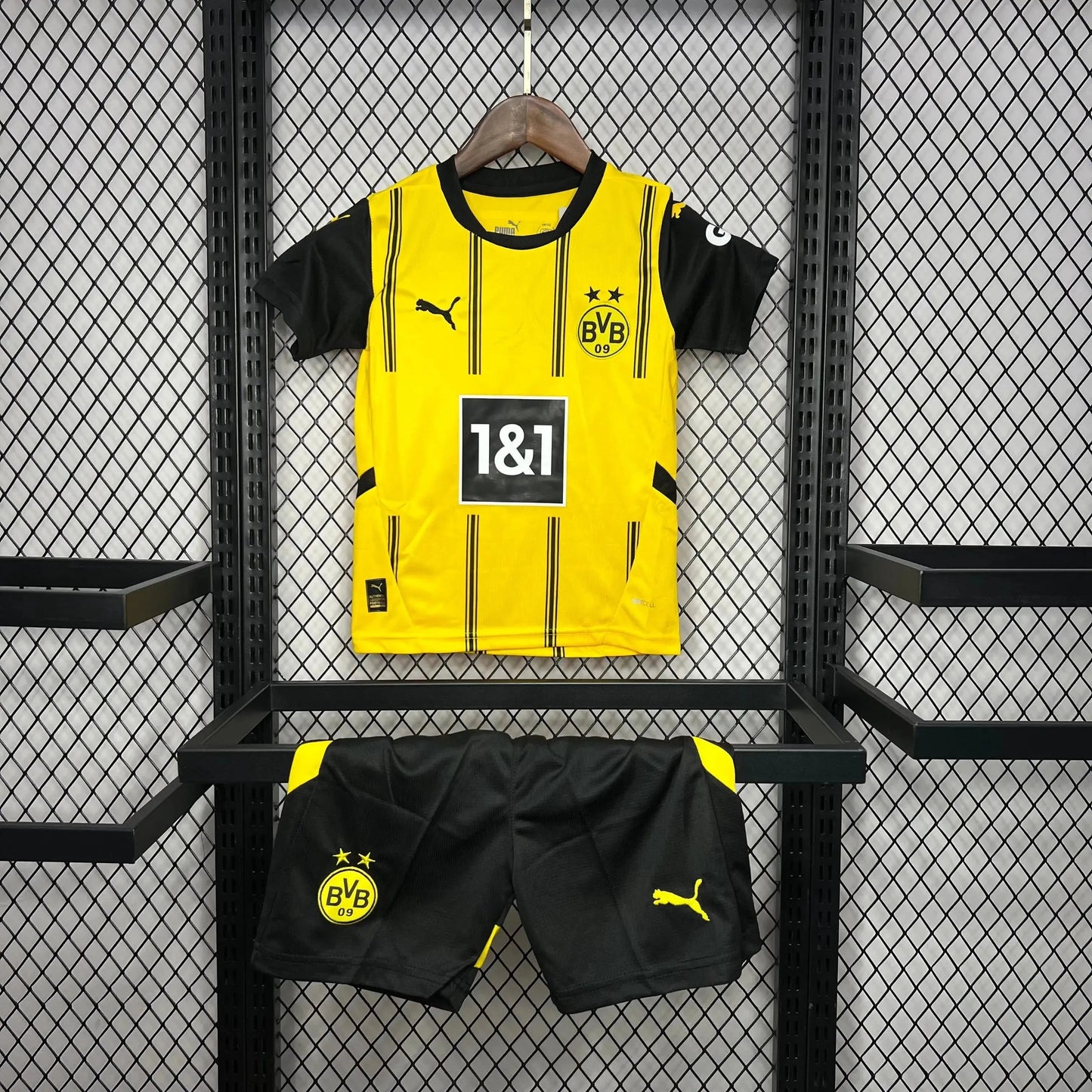 Borussia Dortmund Home Shirt 24/25 - Kids Fan Black and Yellow